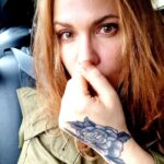Pihla Viitala Instagram - Shooting Ivalo3 with red hair and full of tattoos 😯 #ivalo #arcticcircle