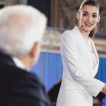 Pilar Fogliati Instagram - 😍 Onorata di aver presentato la cerimonia dei candidati al @premidavid al Quirinale di fronte al Presidente Mattarella! Che emozione e che onore! Grazie ad @andreasmercante Look @giorgioarmani Mua @giulialuciani_mua H @fulviatellone 🤍 Palazzo del Quirinale