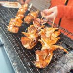 Pimchanok Luevisadpaibul Instagram - 🐙🦞🐟🪼😋 #ทริปมีลำโพงมั๊ย 呼子朝市～yobuko morning market～