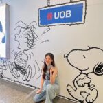 Pimchanok Luevisadpaibul Instagram - 💙🐶 👧🏻🧒🏻 #uobxpeanuts MRT พหลโยธิน