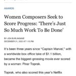 Pinar Toprak Instagram – Grateful to be part of this @variety article by Jon Burlingame amongst other fantastic composers who happen to be women. ❤️