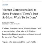 Pinar Toprak Instagram - Grateful to be part of this @variety article by Jon Burlingame amongst other fantastic composers who happen to be women. ❤️