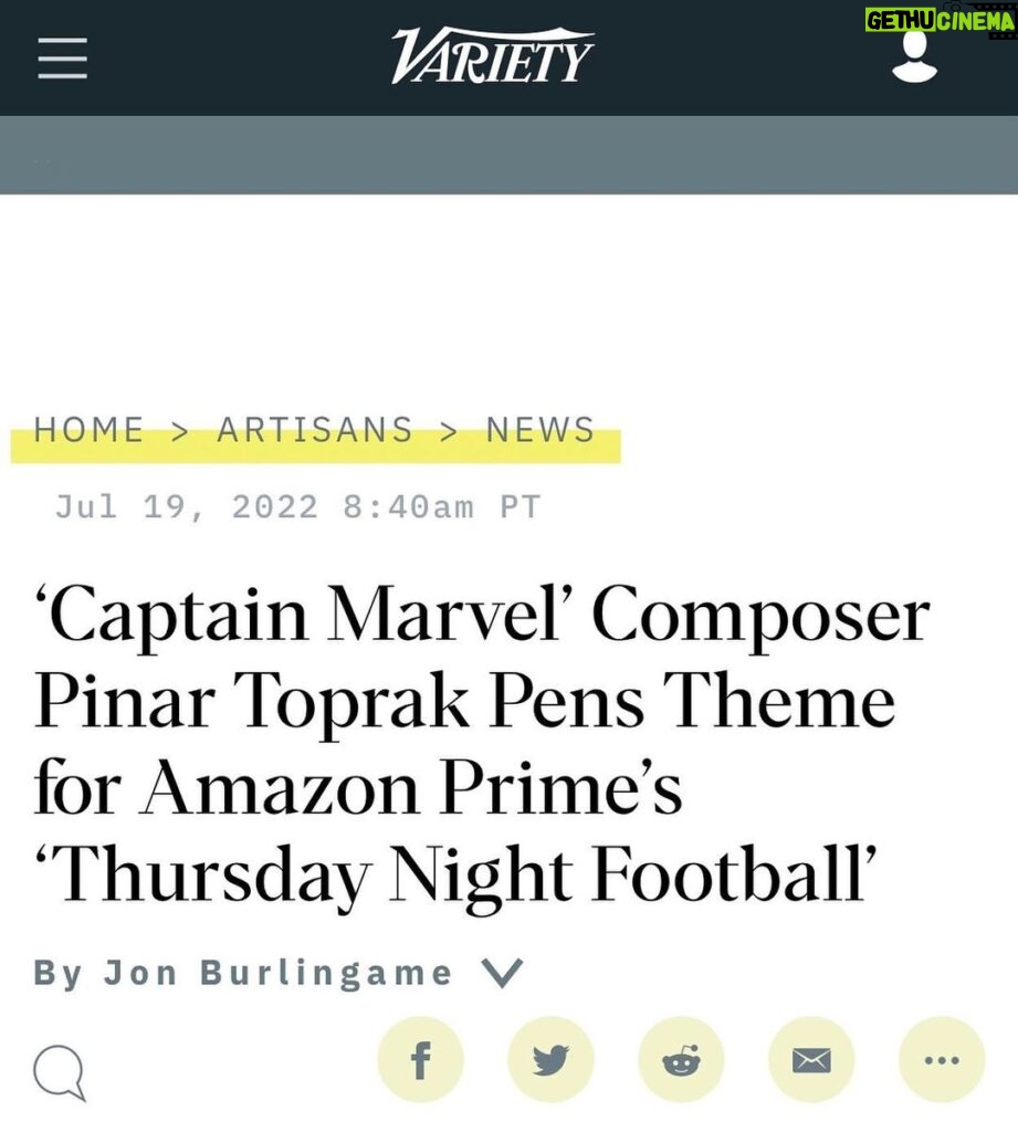Pinar Toprak Instagram - The cat’s out of the bag! So honored to finally announce that I have composed the theme music for Thursday Night Football on Prime Video! I could not be more excited to share this new anthem with the world very soon, and hope it will connect with fans and players alike as we make TNF history. Link to the full article is in my bio! 🏈🎼 Ocean Way Nashville Studios