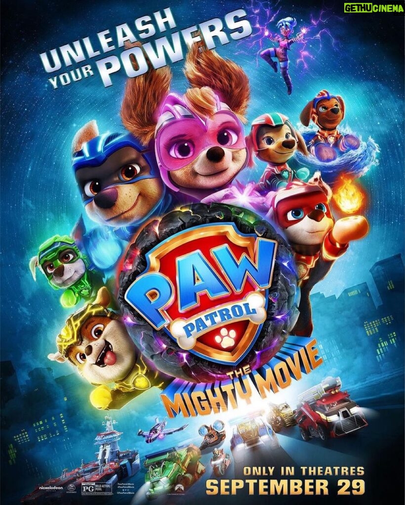 Pinar Toprak Instagram - With great power comes great PAWsibility. Experience PAW Patrol: The Mighty Movie in theatres September 29. #PawPatrol