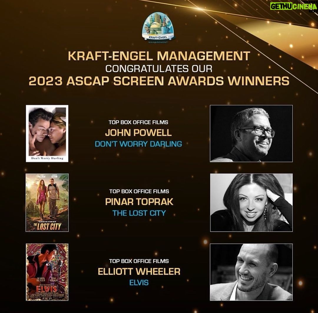 Pinar Toprak Instagram - Such an honor. Thank you ASCAP!