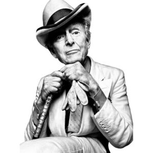 Platon Instagram - tom wolfe. “Tom Wolfe practically danced into my New York studio, dressed head to foot in dapper, dandy style - white fedora hat with a silk black ribbon - white suit - extra wide 1940’s lapels - white tie - white cuff links - white gloves - bamboo cane. ‘Tell me about your fashion,’ I asked. ‘Of course, this look is entirely practical, you understand. As a gentleman gets older and his body loses shape, we turn to tailoring to help us along.’ He reminisced about the first time he arrived in New York City - the excitement he felt - the freedom to dare - the infectious street drive. He was still enamored with the idea of this DREAM AND DO town. ‘Tell me a secret about creativity, any unconquered dreams left?’ I asked. ‘Well, I always secretly wanted to be a jazz singer - I guess I ran out of time.’ I said, ‘there’s still time, TODAY - NOW - sing for me.’ I took this frame as Tom Wolfe was rekindling his musical memory bank. There was a pause - he began to smile. He whispered, ‘you gotta love Cole Porter.’ Then he sang for me. ‘BIRDS DO IT, BEES DO IT, EVEN EDUCATED FLEAS DO IT, LET’S DO IT, LET’S FALL IN LOVE.’ Tom Wolfe - you were majestic that day. I salute you.”