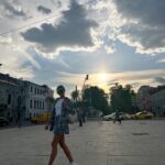 Polina Gagarina Instagram - Сегодня почти выходной! Выбрались погулять в центр ☀️ #полинагагарина #гагаринапоехали Рубашка от моих любимых @a.amourrr 🤍