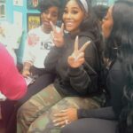 Porsha Williams Guobadia Instagram - My toxic trait gassing my friends up like ima get another nose piercing , when Hubby already said no😂 Baby we be having a time… After a random bar to a tattoo shop for tats and piercings with Da Crew lol 🔥( Shamea taking a selfies while it’s getting pierced is sending me 😂) @shameamorton @iamminglee @tyyoung11 @shaunellkennard