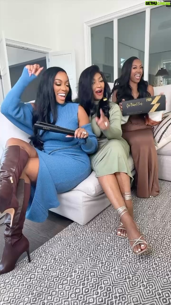 Porsha Williams Guobadia Instagram - Did you catch us on Amazon Live!? @GoNakedHair’s new professional straightener is now available on Amazon via Prime! Get yours today by clicking the link in my bio 🔥🔥 Hair: @drahjee