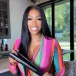 Porsha Williams Guobadia Instagram - Don’t miss out on all the the smooth and sleek hair you’ve always wanted... get your #GoNakedHair Professional Hair Straightener on AMAZON today! 😍✨ With 480-degree 1.25” titanium plates, this flat iron heats up quickly and smooths your hair with minimal effort. Plus, the auto-off feature keeps you safe and worry-free, and the compact design easily stores away when you’re finished. Get salon-quality hair every time with our Flat Iron! Shop now via Amazon Prime 🛒🛍