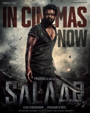 Prabhas Instagram - #SalaarCeaseFire is all yours now. Enjoy it in the cinemas, now!

#Salaar #PrashanthNeel @therealprithvi @hombalefilms @vkiragandur @shrutzhaasan @salaarthesaga