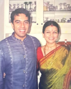 Prachee Shah Instagram - It’s been 18 years of being married , and 22 years of togetherness ❤️ and they sure went by in a blink ! 
Thank you Universe for the sweetness … ! I love you , and I love the way we understand each others silences , even when we are talking 😂
 ( not to be missed - the last pic - a valentines card that I gave ‘him’ back in 2002❣️ & the soundtrack 😇) 
Happy anniversary @vishwaspaandya 🤗❤️
#happyanniversary