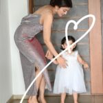 Pranitha Subhash Instagram - From what I’ve heard from other moms, daughters are going to choose their own outfits as they grow up! So until then, we’ll do what mamma likes ☺️