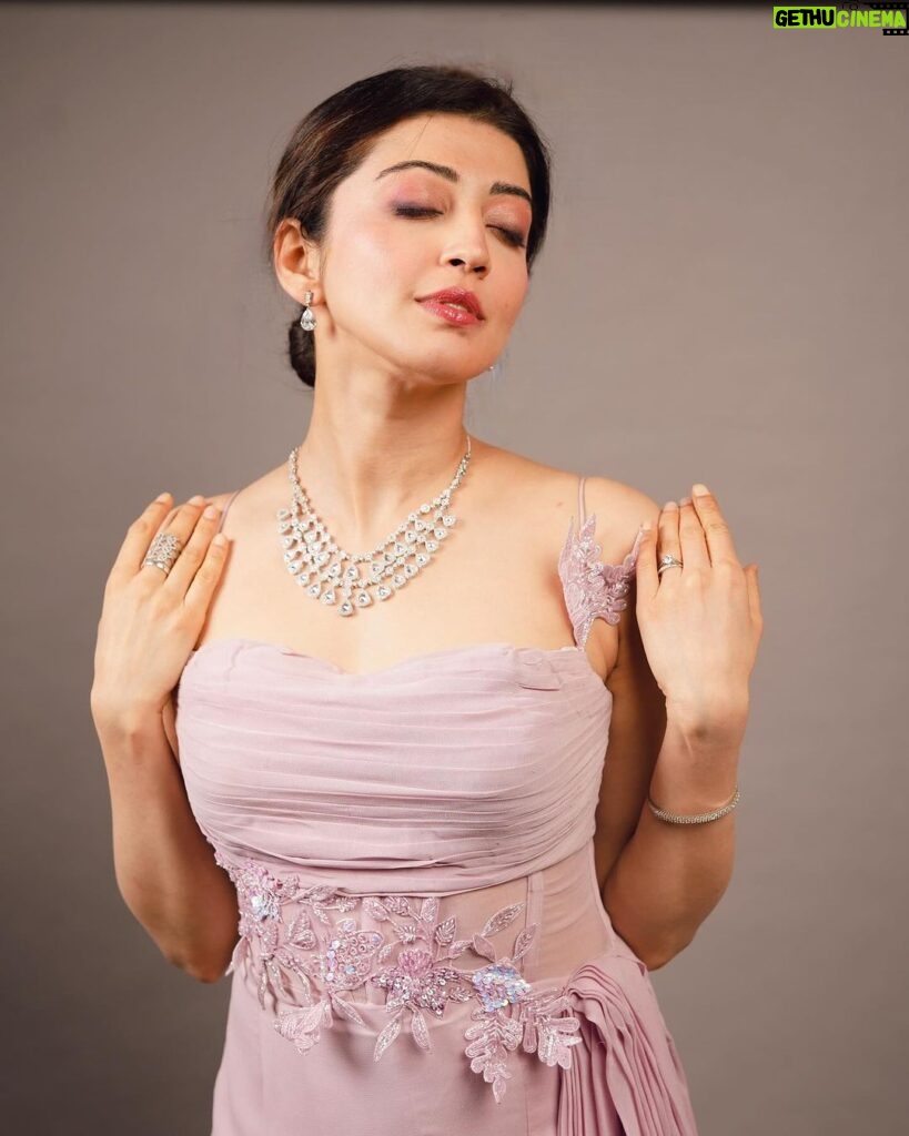 Pranitha Subhash Instagram - V-Day vibe 💗 For the Valentine’s day episode of Dhee! 💗 Styled by @officialanahita Outfit: @viralmantra @_bayaofficial_ Jewellery: @adornablesbysonalimehra Style team: @pranathivarma.k Pic: @epics_by_pradeep