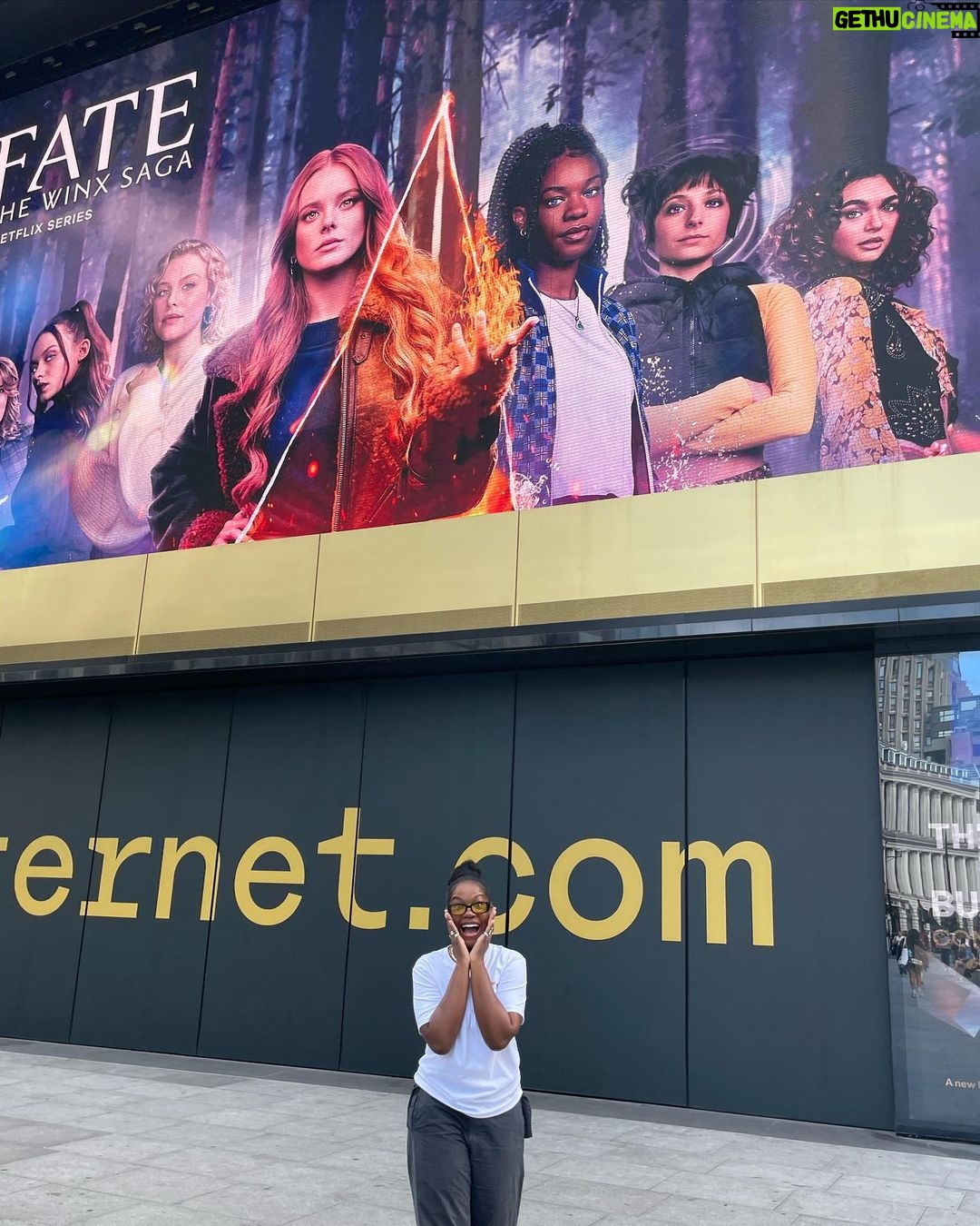 Precious Mustapha Instagram - We on a billboard baby! 💐🥹 Tottenham Court Road