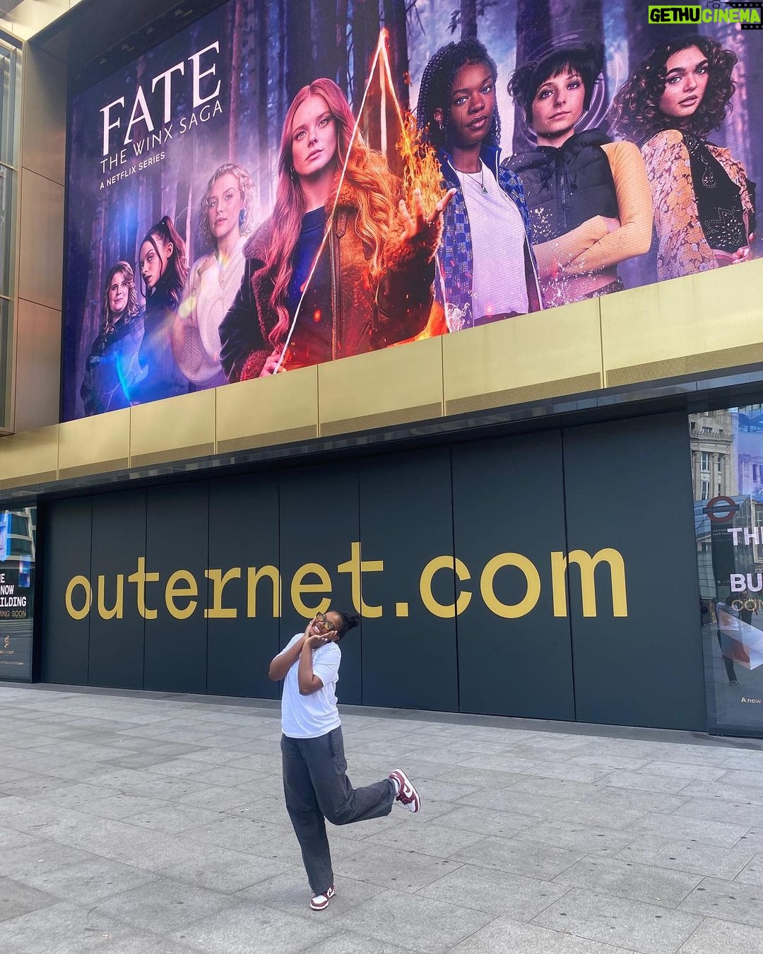 Precious Mustapha Instagram - We on a billboard baby! 💐🥹 Tottenham Court Road