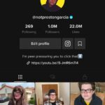Preston Garcia Instagram – Can’t believe I manifested this in Kindergarten 🙌🏼🙏🏼
:
Thank you all SO MUCH for 1 Million followers on TikTok. Seriously it changed my life. Also a huge thank to @alexkay . Not many people know this but Alex is the reason I even know how to USE the damn app. Alex brought me into his friend group when I had just a few thousand followers, and showed me the ropes of content creating. Love you bro ,couldn’t have done this without you🙌🏼💛