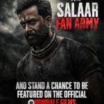 Prithviraj Sukumaran Instagram – Join the #Salaar Fan Army and win a chance to be featured on the official channel of #HombaleFilms
#Salaar Part 1 The Ceasefire. In theatres worldwide from 22/12/2023!
https://www.salaar.army

#Salaar @actorprabhas #PrashanthNeel @hombalefilms @vkiragandur @prithvirajproductions @shrutzhaasan @iamjaggubhai_ @sriya_reddy @garuda_ram_official @actorsimha @hombalegroup @bhuvanphotography @ravibasrur @shivakumarart @chalapathi477 @anbariv_action_director @kishorekotumphotography @salaarthesaga 
#SalaarCeaseFireOnDec22