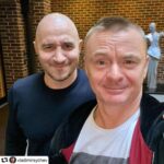 Pyotr Buslov Instagram - Начали озвучку БУМЕРанга🎥🤣На фото с моим другом Володей Сычёвым @vladimirsychev Скоро в КИНО!!!🖤