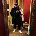 Pyotr Buslov Instagram - В зеркале с крёстной @akinshok2013 , на мне, подарок от крёстной @olga_filippova_official ,🥰 а на ремне, за спиной, подарок от жены @evgeniya_buslova❤️❤️❤️ , всех с Праздником⭐️❤️✊🔥🍾😇🎥⭐️🌞