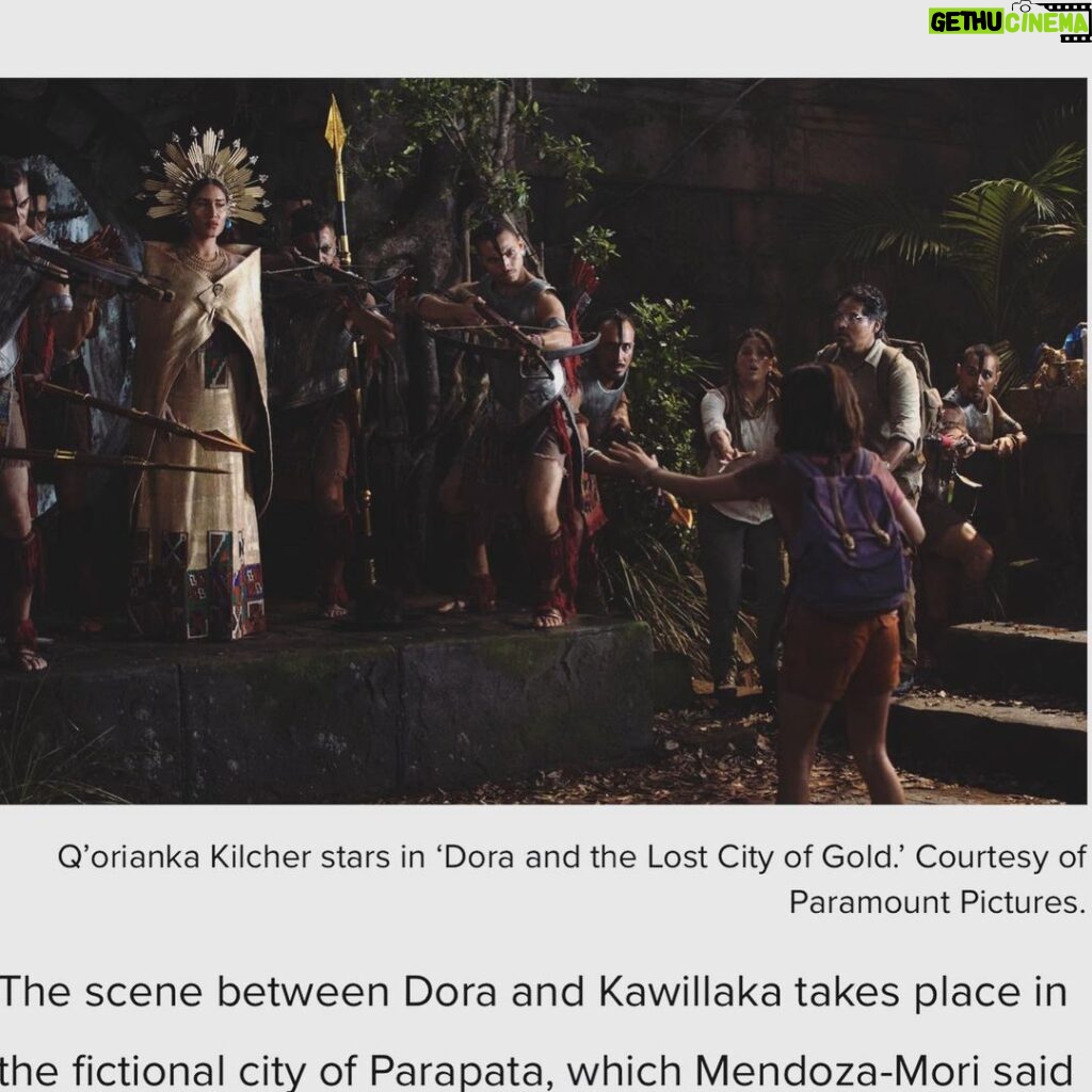Q'orianka Kilcher Instagram - I hope y’all can go out and see on the big screen #doraandthelostcityofgold #doratheexplorer what an honor to represent my Quechua roots!! #peru #peruvian #inca #proudtobeindigenous #indigenous #quechua #paramount