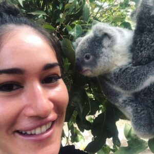 Q'orianka Kilcher Instagram - Something magical happen today and is now officially ✅ off on my Bucket list! I got to hug it out with a a little Koala 💜🐨 Thank you so much to the lovely people at #paradisepark for making this happen! #australia #koala #doratheexplorer #thankful