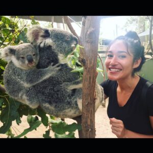 Q'orianka Kilcher Instagram - Something magical happen today and is now officially ✅ off on my Bucket list! I got to hug it out with a a little Koala 💜🐨 Thank you so much to the lovely people at #paradisepark for making this happen! #australia #koala #doratheexplorer #thankful