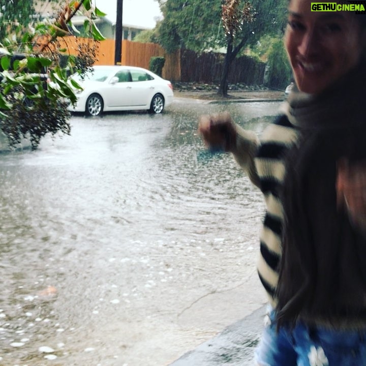 Q'orianka Kilcher Instagram - Itโs raining ๐ฑ and ๐ถ LA!!!! Loving it! โ๏ธ๐ฆ๐ Iโll be needing a ๐ฃ to get to my car soon๐๐คฃ #lariver