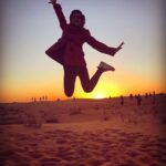 Q’orianka Kilcher Instagram – “Reach for the sky!” #dubai #sunset Arabian Desert Safari Dubai