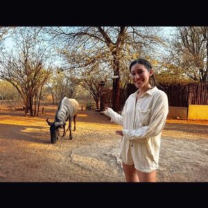 Q'orianka Kilcher Instagram - My new friend Mr. Wildebeest!✨🇿🇦