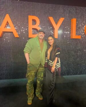 Q'orianka Kilcher Instagram - Had such a great time going to the @babylonmovie  premiere last week @grantrobertsfit😊 thank you to my friend and stylist @dimitryl who always has a vision! And @regardstylehouse  for my stunning two piece ensemble made by @azanaserene ! I always love wearing your stunning pieces on the carpet girl!🙏🏽🫶🏽
