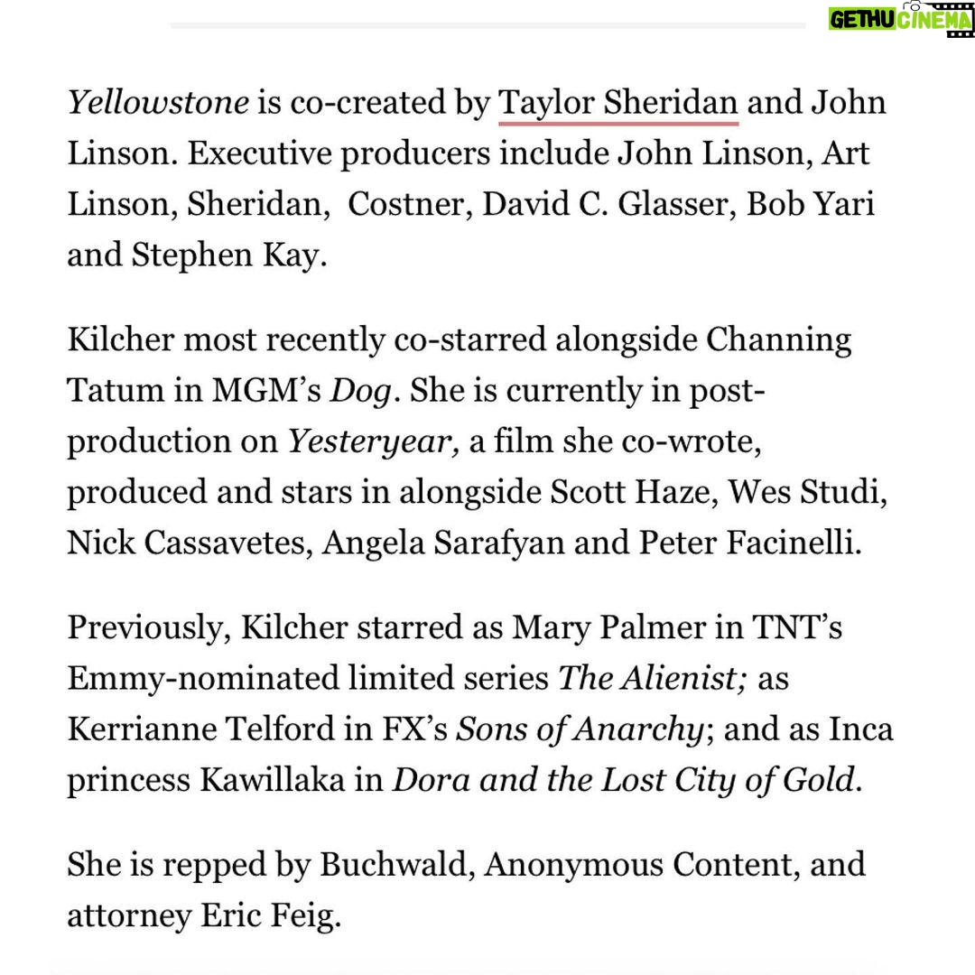 Q'orianka Kilcher - 1.6K Likes - Honored that Yellowstone is bringing back ⚡️Angela Blue Thunder⚡️ This will be a good one🦋 Season 5 premiering Nov. 13th on the @paramountnetwork #yellowstonetv