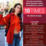 Q'orianka Kilcher Instagram - May 5th is National Day of Awareness for Missing and Murdered Indigenous Women, Girls, and Two-spirited people. Indigenous women have the highest rates of sexual assault, domestic violence, kidnapping, trafficking, and murder. This violence towards indigenous women is part of the legacy of colonialism that still continues to impact indigenous women. I stand in solidarity with those who speak up for our stolen mothers, sisters and children. We must be their voice and continue to raise awareness on this issue! ✊🏽♥️ #mmiw #nationaldayofawareness #nomorestolensisters