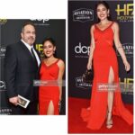Q’orianka Kilcher Instagram – Had such a wonderful time with @grantrobertsfit at the #hollywoodfilmawards. You are always the best company Grant! 😊 I Kept singing the lady in red song the whole night haha 😂thanks to @dimitryl @regardstylehouse for the fierce dress💃🏽 @ginasbeverlyhills and @colorbymattrez for always takin care of my skin and hair🙌🏽🖤#ladyinred #ladyinred💋 #workhardplayhard