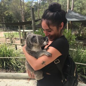 Q'orianka Kilcher Instagram - Something magical happen today and is now officially ✅ off on my Bucket list! I got to hug it out with a a little Koala 💜🐨 Thank you so much to the lovely people at #paradisepark for making this happen! #australia #koala #doratheexplorer #thankful