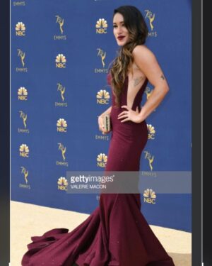 Q'orianka Kilcher Instagram - 😊😊✨💫💕#emmys2018  Styled by @stylelvr  Makeup by @anthonymerante  Hair by @mikafowlerxx @grantrobertsfit  color by @colorbymattrez skincare by @ginasbeverlyhills #thealienist