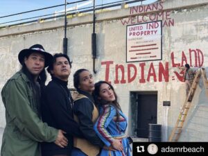 Q'orianka Kilcher Instagram - 😂😂🙌🏼🖤 #Repost @adamrbeach 
Weekend be like “wouldn’t it be cool to be in an episode of @drunkhistory on @comedycentral and not have a hangover “ Coming Soon @dallasgoldtooth @zahnmcclarnon @qoriankakilcher