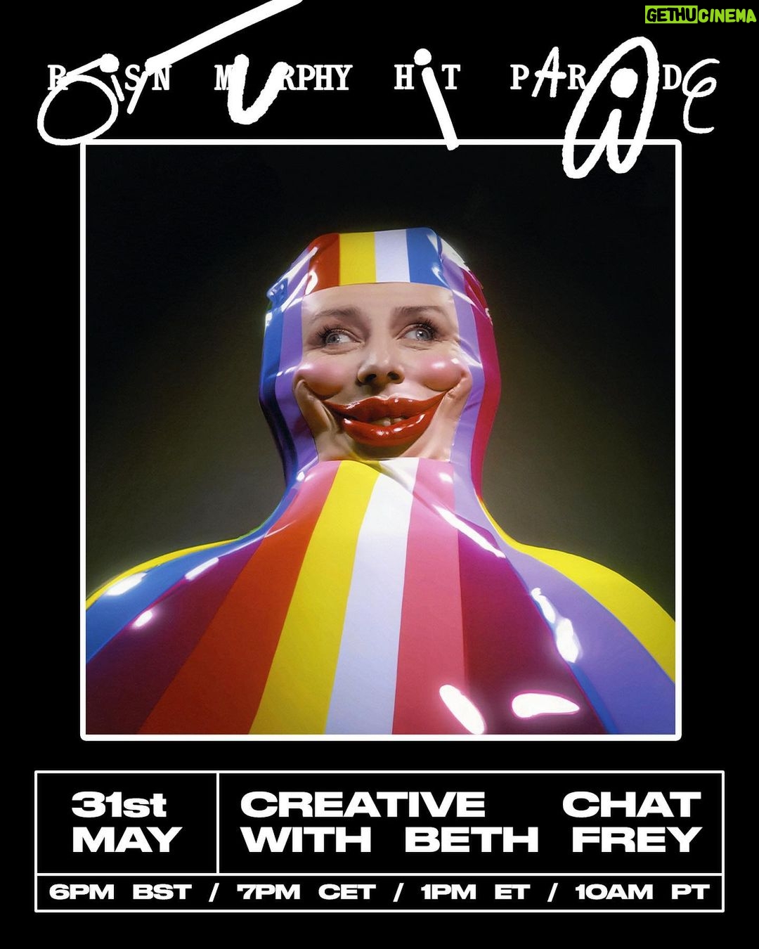 Róisín Murphy Instagram - I think it’s time we spoke about the ARTWORK for my new Album, Hit Parade! PLEASE JOIN ME and fine-artist @bethisms @sentientmuppetfactory TONIGHT 7pm CET on INSTAGRAM LIVE as we lift the lid on the making of the MYSTERIOUS IMAGERY that accompanies my new music! We welcome your questions…🌀❣️