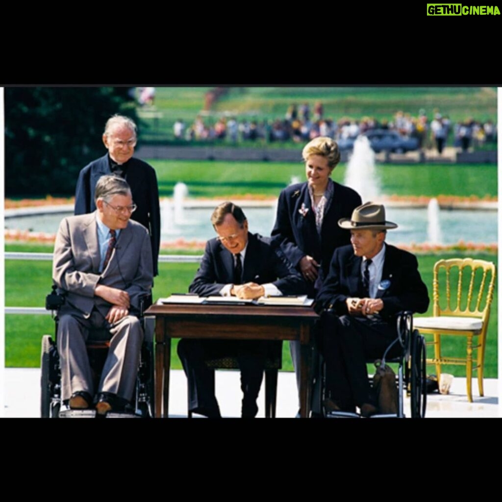 RJ Mitte Instagram - Today was a great day for all Americans 30 years ago today they signed into order the American disability act that has made a difference for so many people if you'd like to know more go to ADA.gov