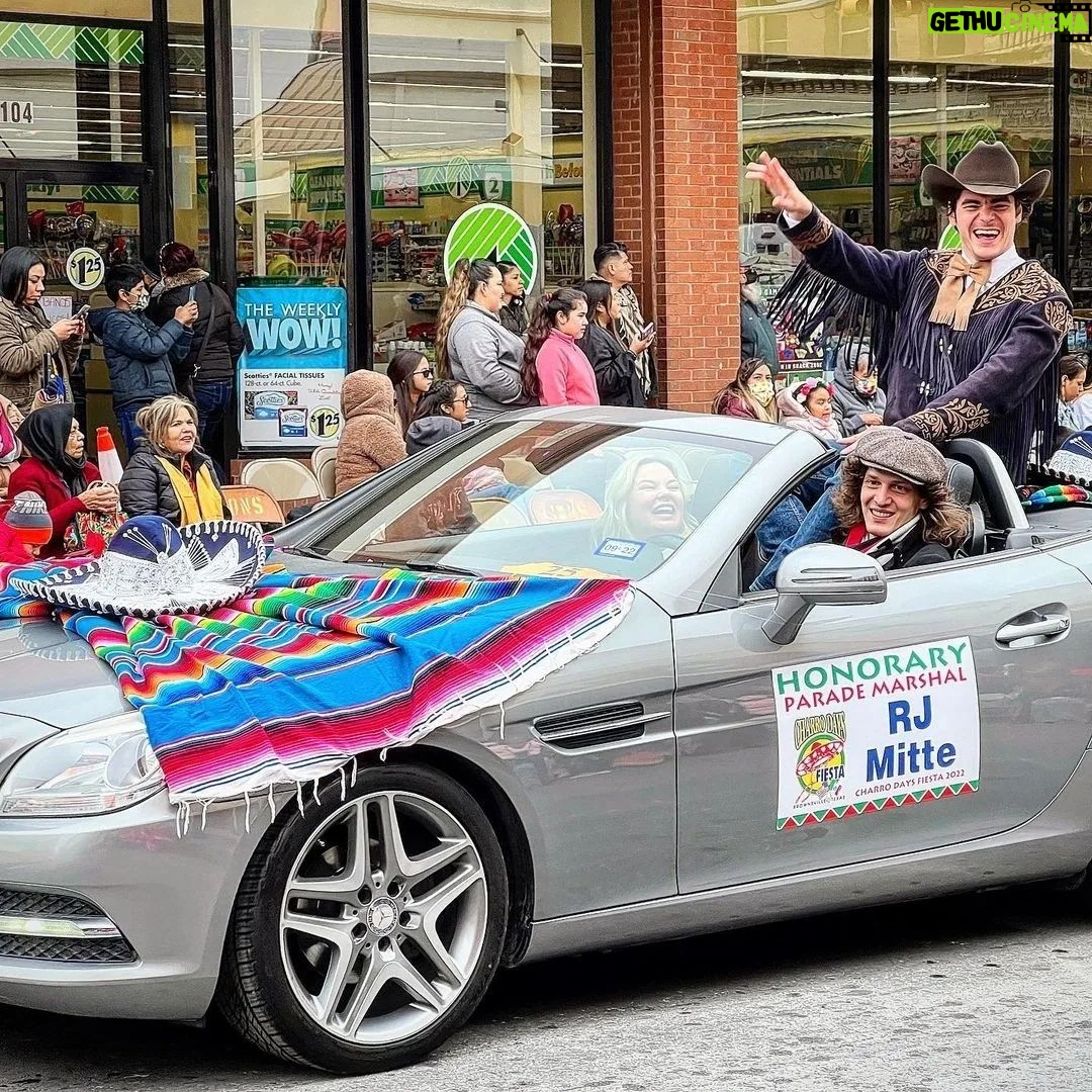 RJ Mitte - 7.9K Likes - Over the weekend I had the pleasure to be the honorary parade Marshall for charro days fiesta what a pleasure to be part of such a amazing cultural experience that unites the United States and Mexico together where we can come and celebrate culture with family an friends I highly recommend if you get the opportunity and find yourself in South Texas next February come join the festivities it will be a week to remember!!!