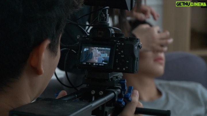 Rabin Angeles Instagram - Bts from my first music video “scarlet” by @bellezamarielle starring @rikkialivio & 🙋♂️