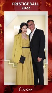 Race Wong Instagram - It’s the way he has his hand on my back ☺️ #itsthenlittlethingsthatmakethebigdifference #sweetesthubbygoestoballwithmeevenwhenhedreadsit #love #cartier