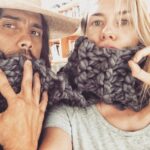 Rachael Taylor Instagram - 🎉🍾❤ BEST GIFT EVER!! What an amazing surprise from my generous girl @therealkrystenritter - she really knows how to knit! Hand freakin made!!! The PisciTaylors love it! No good reason why @mikepiscitelli is wearing a cowboy hat inside though... 🤔