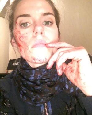 Rachael Taylor Instagram - Pro tip. Shaving cream removes fake blood.