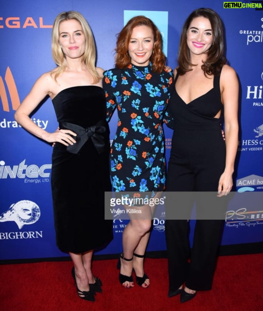 Rachael Taylor Instagram - Frocked up last night with lovelies @ali_mcgirr & @celia.massingham to share #ladiesinblack with America - they laughed at all the Aussie jokes it went down a treat 🐨! Thank you @psfilmfest for having us 🌵 📷 @vivienphotos