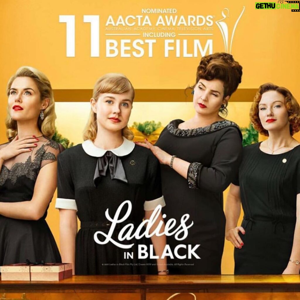 Rachael Taylor Instagram - All my love to the Ladies In Black nominees at the @aacta awards tonight🍾 So proud to be part of our “beautiful film” (so says Margaret Pomeranz !) Congrats already miss @annagray007 & @jenlampheedesigner 👏 P.s @ali_mcgirr @celia.massingham @lumilafilms @angourierice - I want outfit pics. 👗