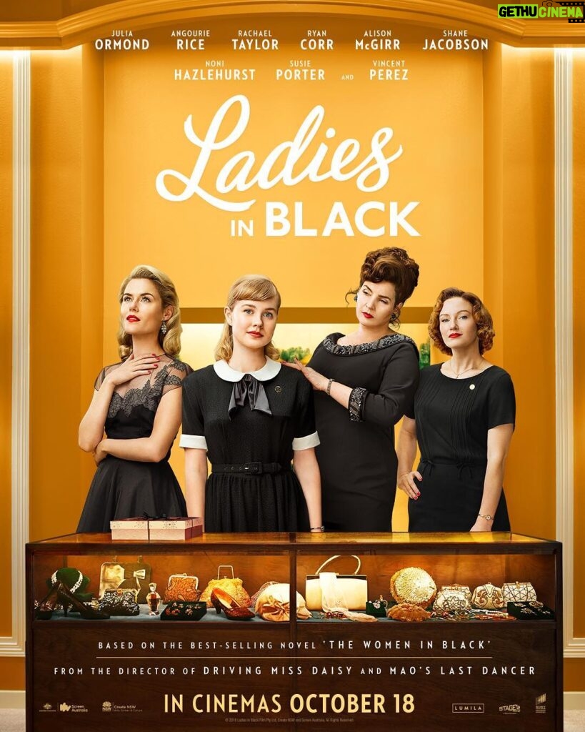 Rachael Taylor Instagram - Could not be prouder to be part of #ladiesinblackfilm w @sonypicturesaus in theatres Oct 18th! Making this film was an absolute joy, it’s a love poem to women who dream big. And it has the best folks! @angourierice @julia.ormond @ali_mcgirr @celia.massingham @rycorr @susie_q_p @theshanejacobson #vincentperez & @realnonihazlehurst 🔥🔥🔥 🇦🇺 🇦🇺 🇦🇺 🎥 🎥 🎥