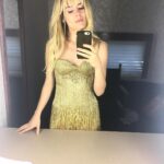Rachael Taylor Instagram - Didn't anticipate this in TWs wardrobe but cray things can happen 😉 p.s it weighed like 20 pounds so mad respect for Britney as one of her dresses inspired this one 👑 Costume designer @lizvastola and @lapelaureate SLAYED & best make up EVER by @lkmua - all our naughties pop dreams came true for one glitter covered moment 😂😂😂😂#jessicajones #setlife 🎤