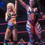 Rachel Kelvington Bostic Instagram - Pow 💥 pow 💥 friend 😈 #womenofwrestling #wow #womenswrestling #prowrestling #pittsburgh #412 #iwc #darkside #cray