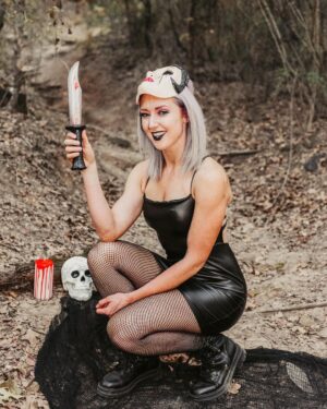 Rachel Kelvington Bostic Instagram - We can’t have hero’s 🔪☠️❌

#purge #spookyseason #halloween #dallas 

📸 @tcbtx_photography